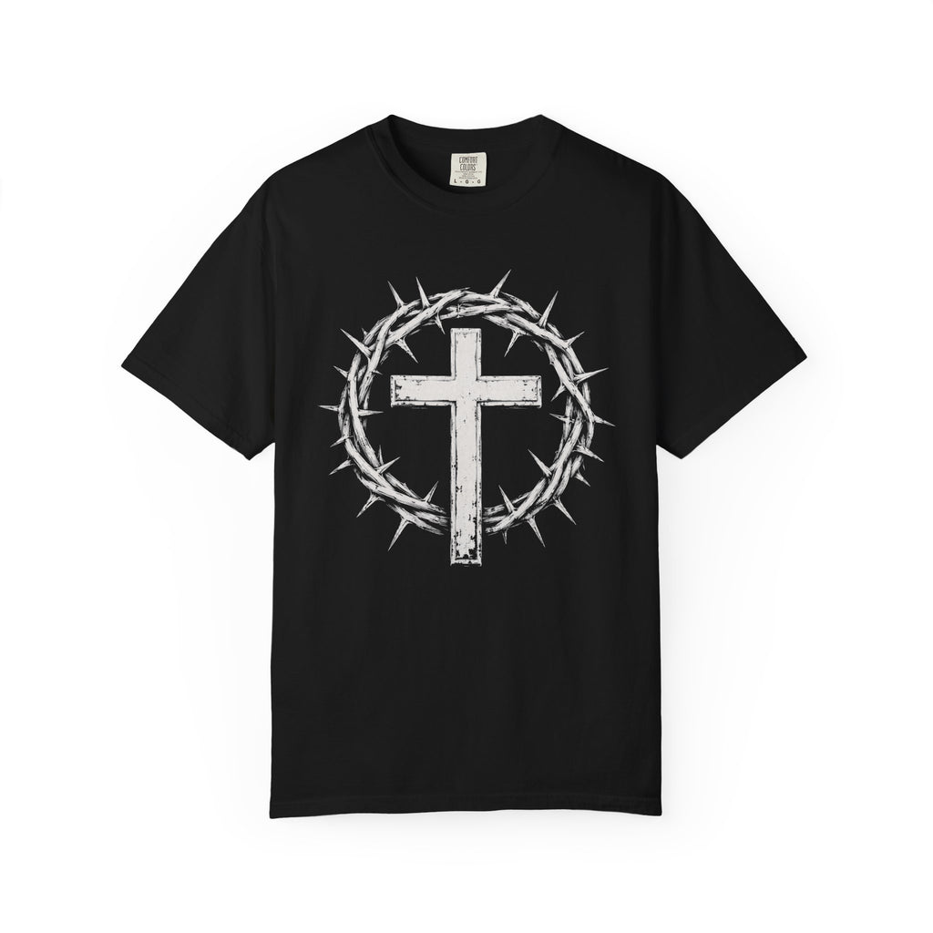 crown of thorns cross christian faith T-Shirt