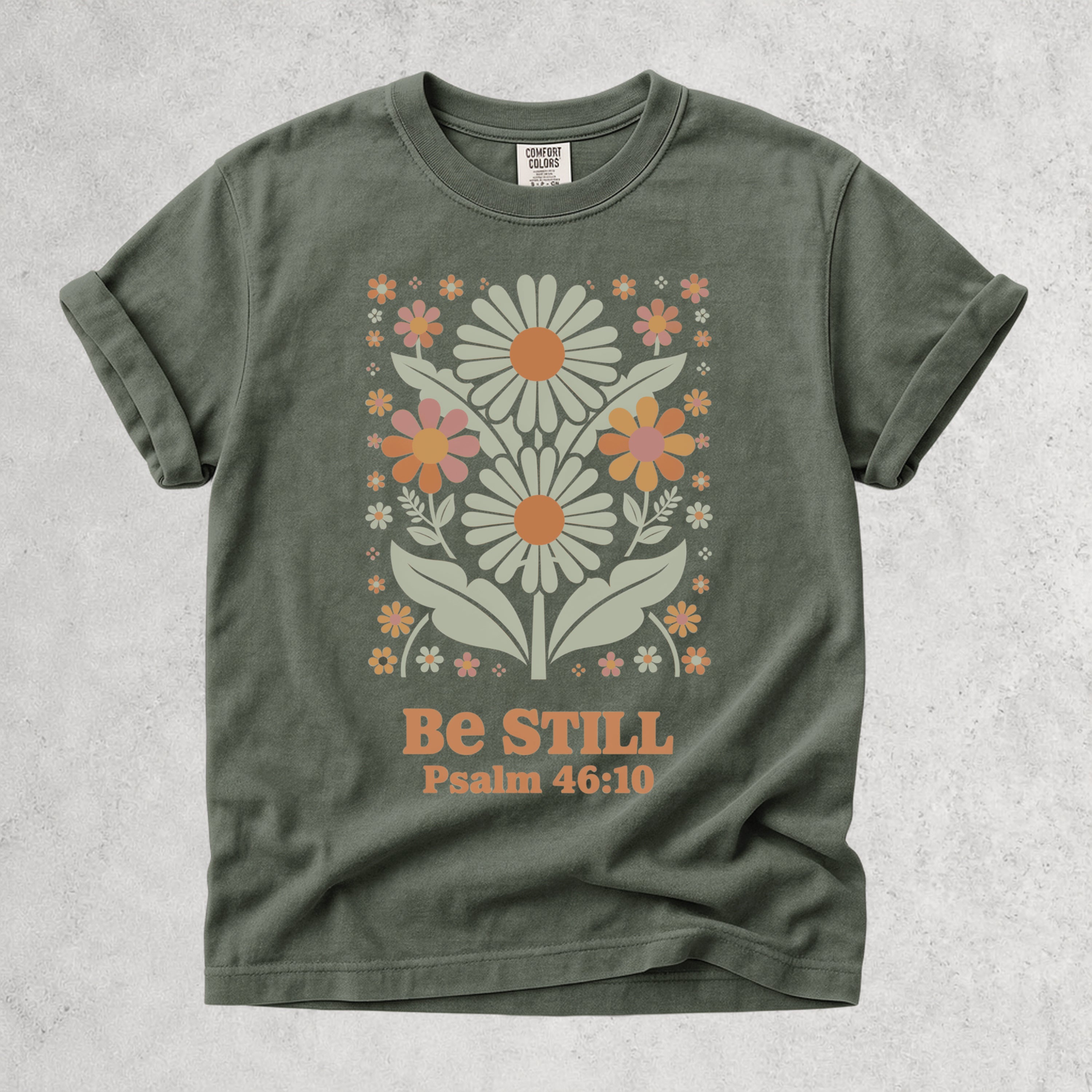 Be Still Psalm 46:10 Floral