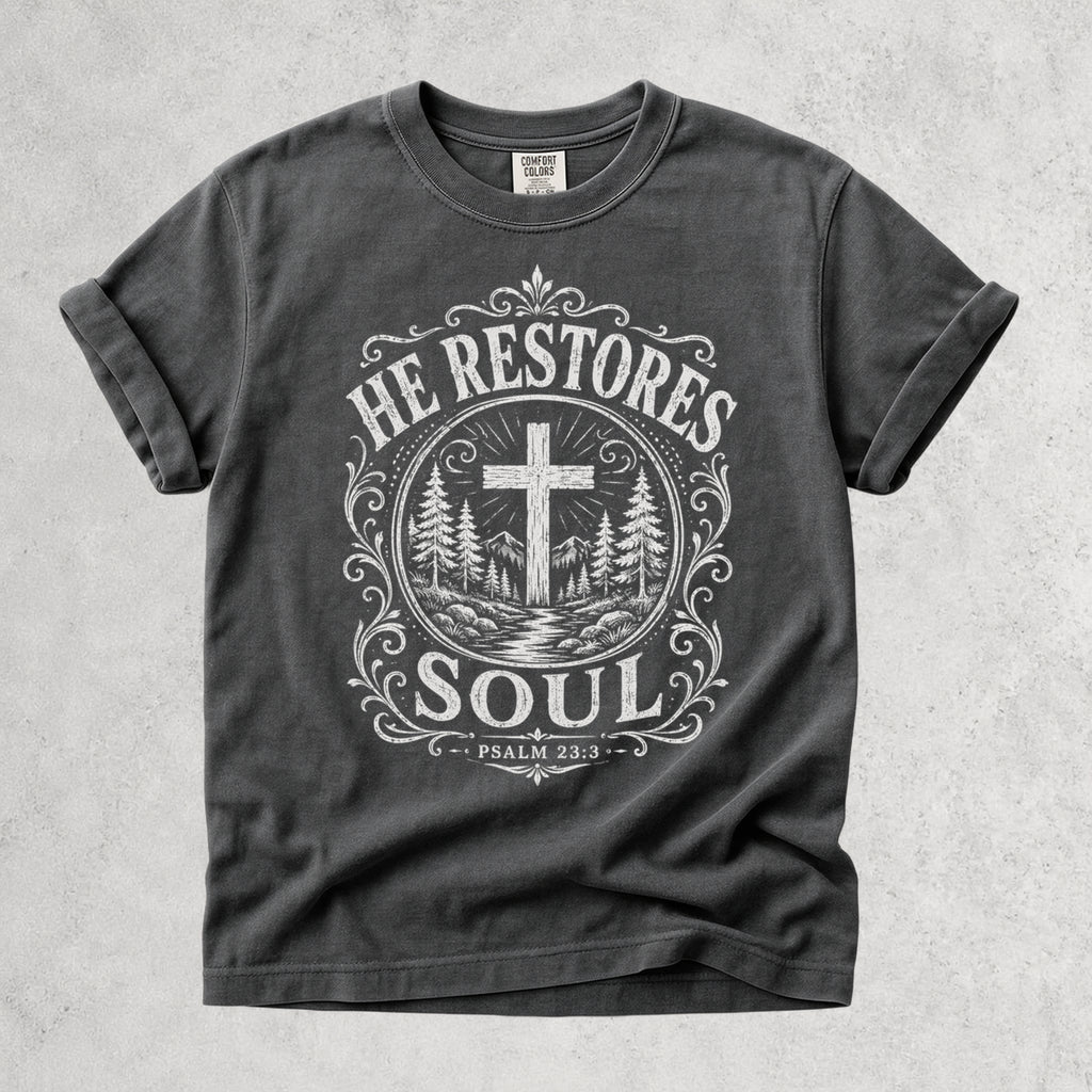 He Restores Soul Christian Psalm 23:3