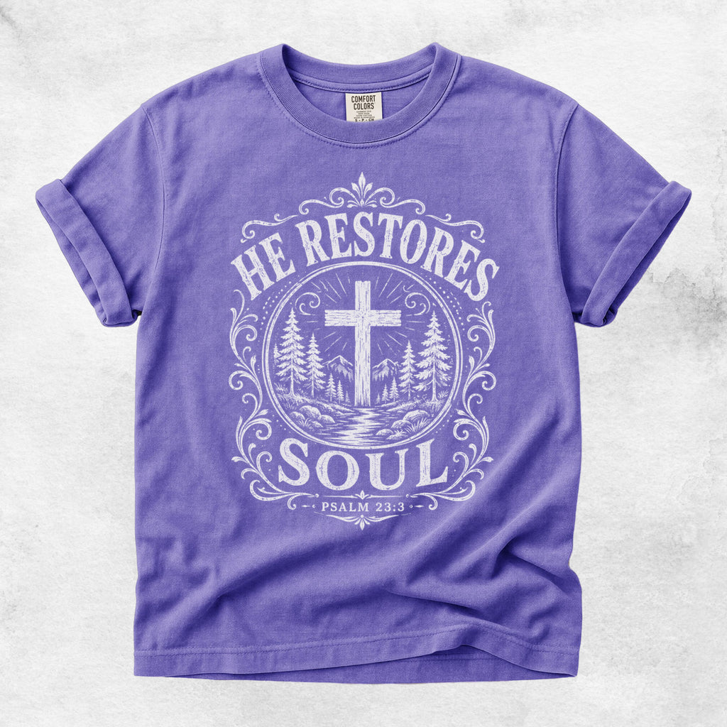 He Restores Soul Christian Psalm 23:3
