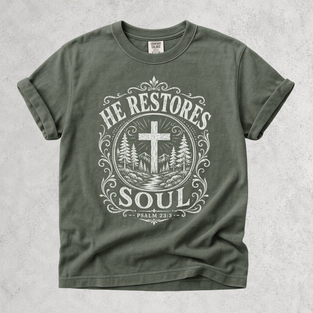 He Restores Soul Christian Psalm 23:3