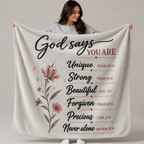 Printify Home Decor 50" × 60" God Says - Blanket