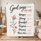 Printify Home Decor 60" × 80" God Says - Blanket