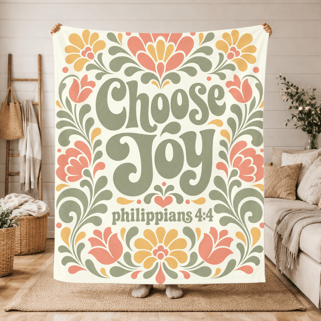 Printify Home Decor Choose Joy Sherpa - Blanket