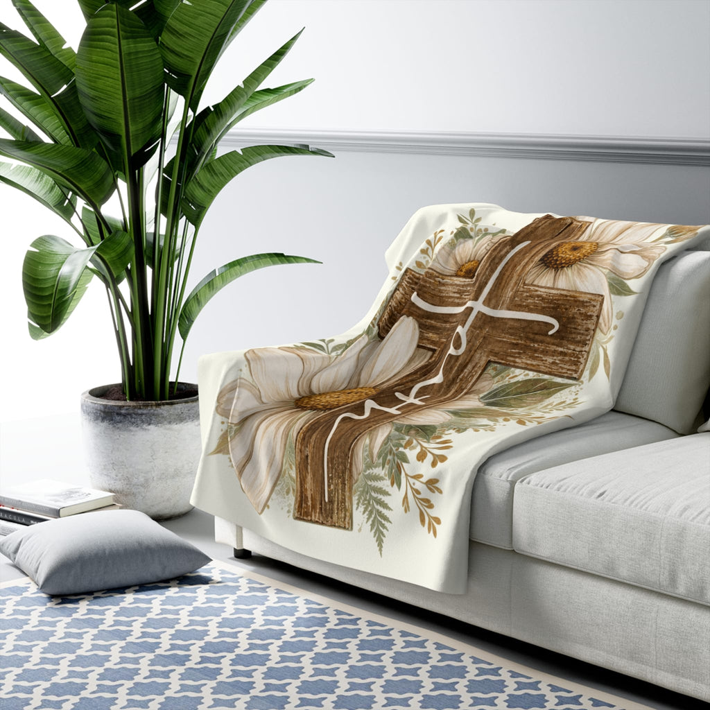 Printify Home Decor Faith Cross - Blanket