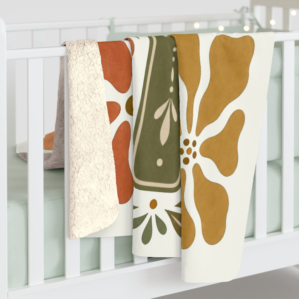 Printify Home Decor Floral Cross - Blanket