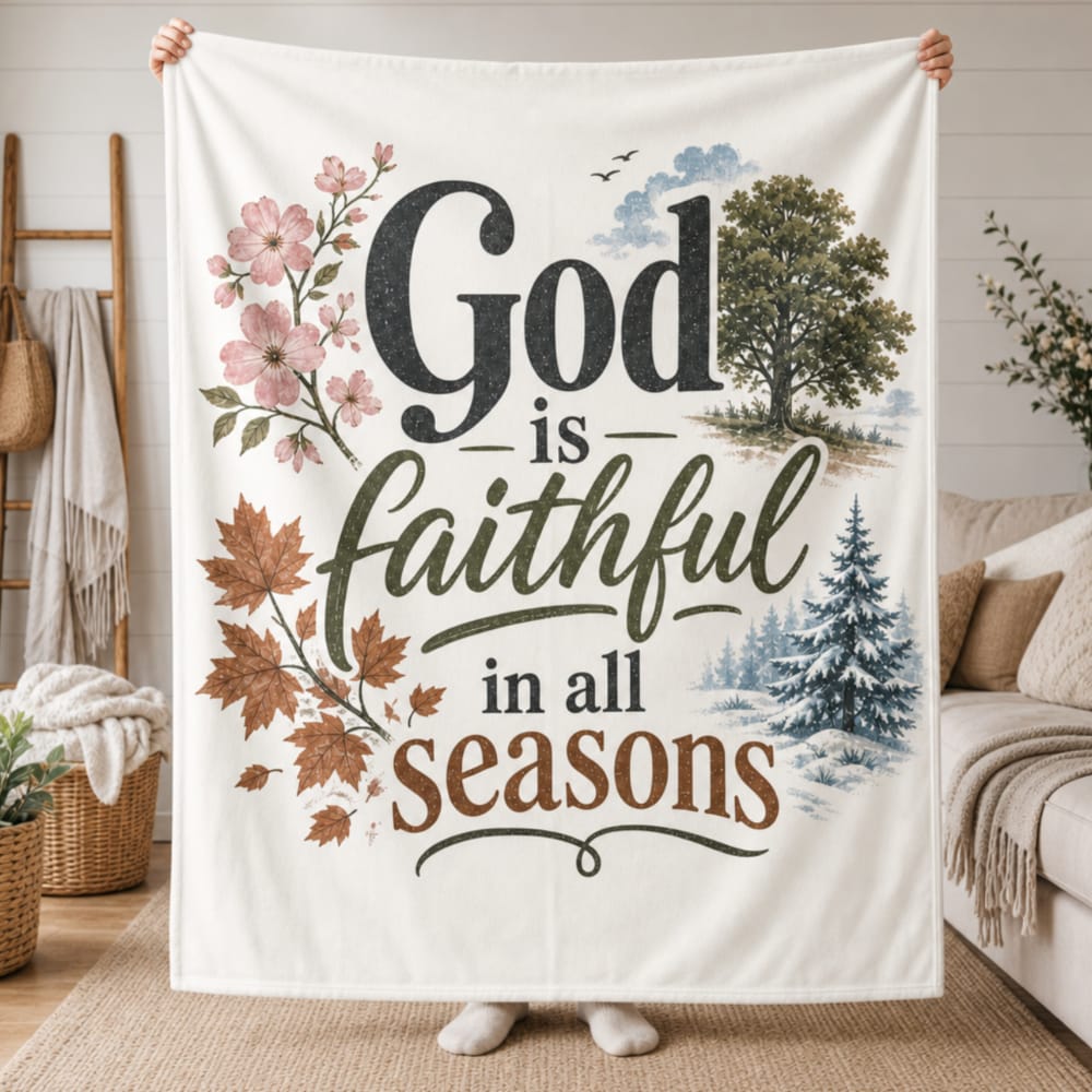 Printify Home Decor God Is Faithful - Blanket