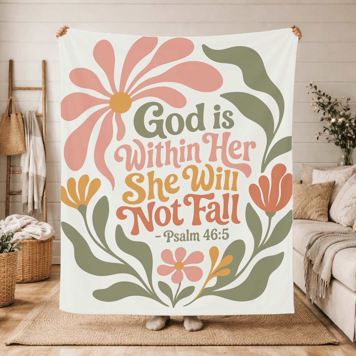 Printify Home Decor God Is Within Her - Blanket