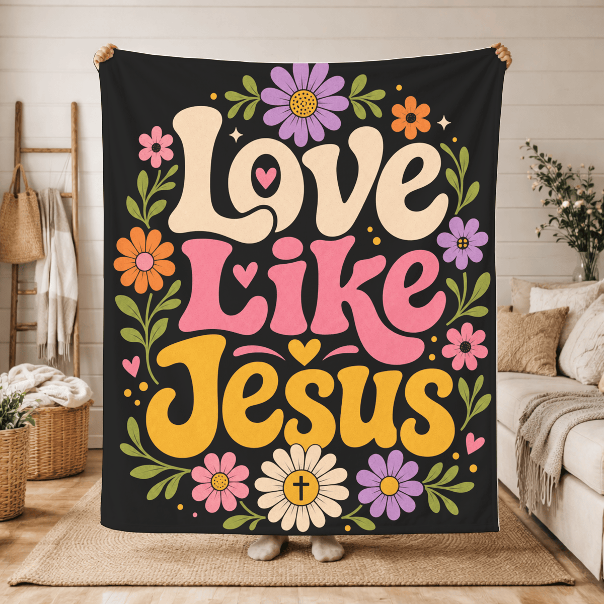 Printify Home Decor Love Like Jesus - Blanket