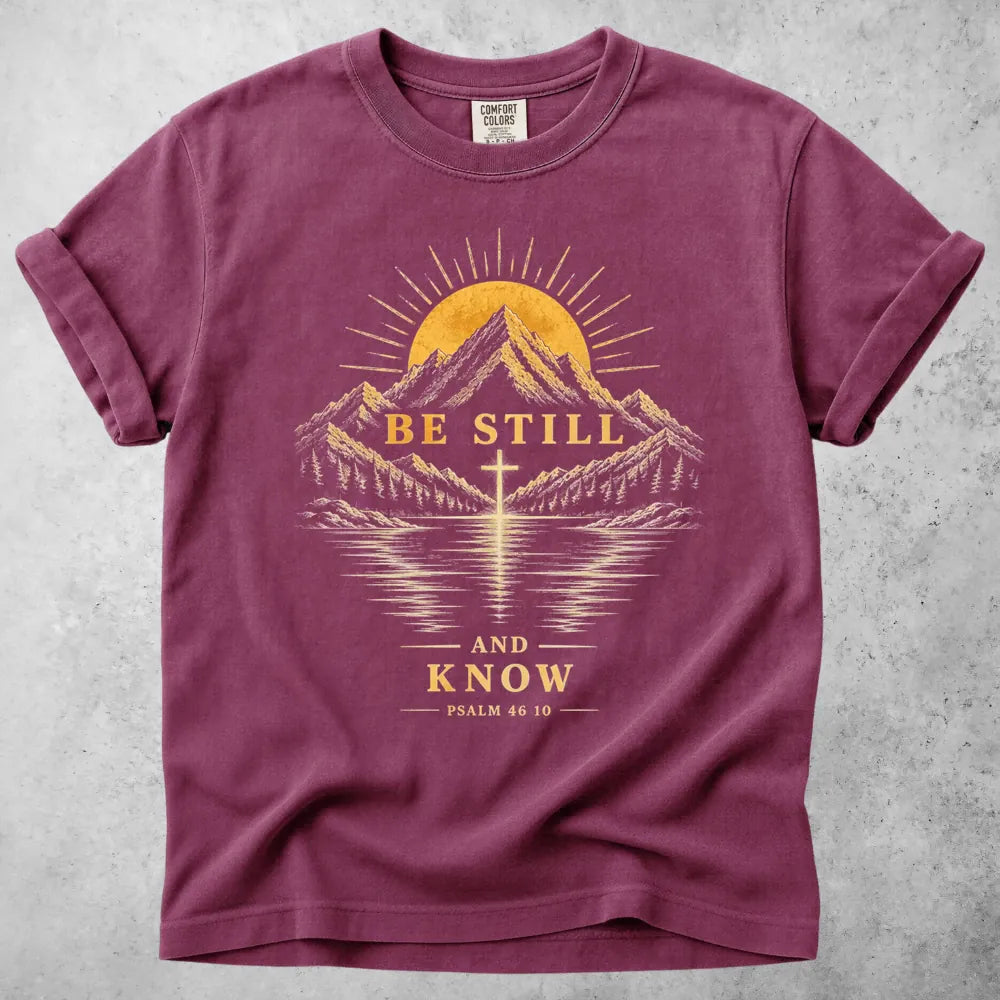 Printify T-Shirt Berry / M Be Still - T-Shirt