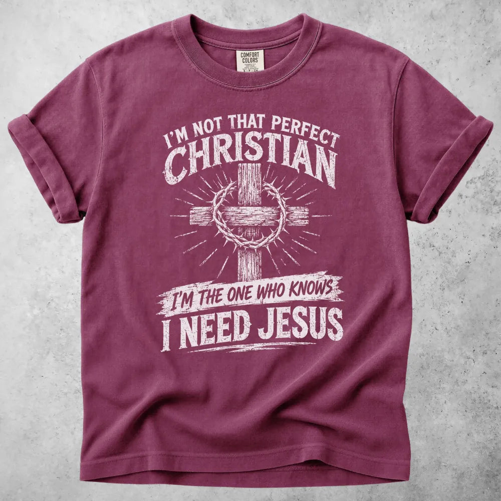 Printify T-Shirt Berry / M I'm Not That Perfect Christian T-Shirt