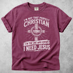 Printify T-Shirt Berry / M I'm Not That Perfect Christian T-Shirt