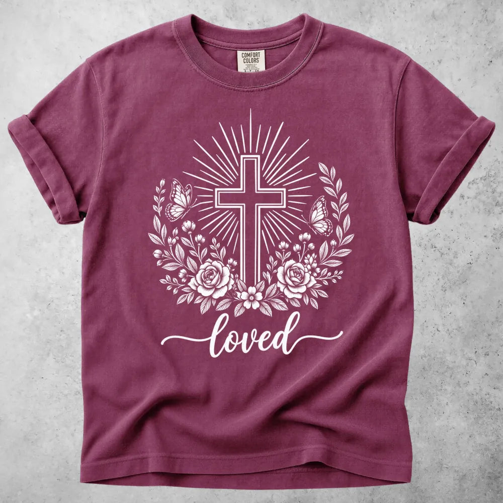 Printify T-Shirt Berry / M Loved Christian T-Shirt