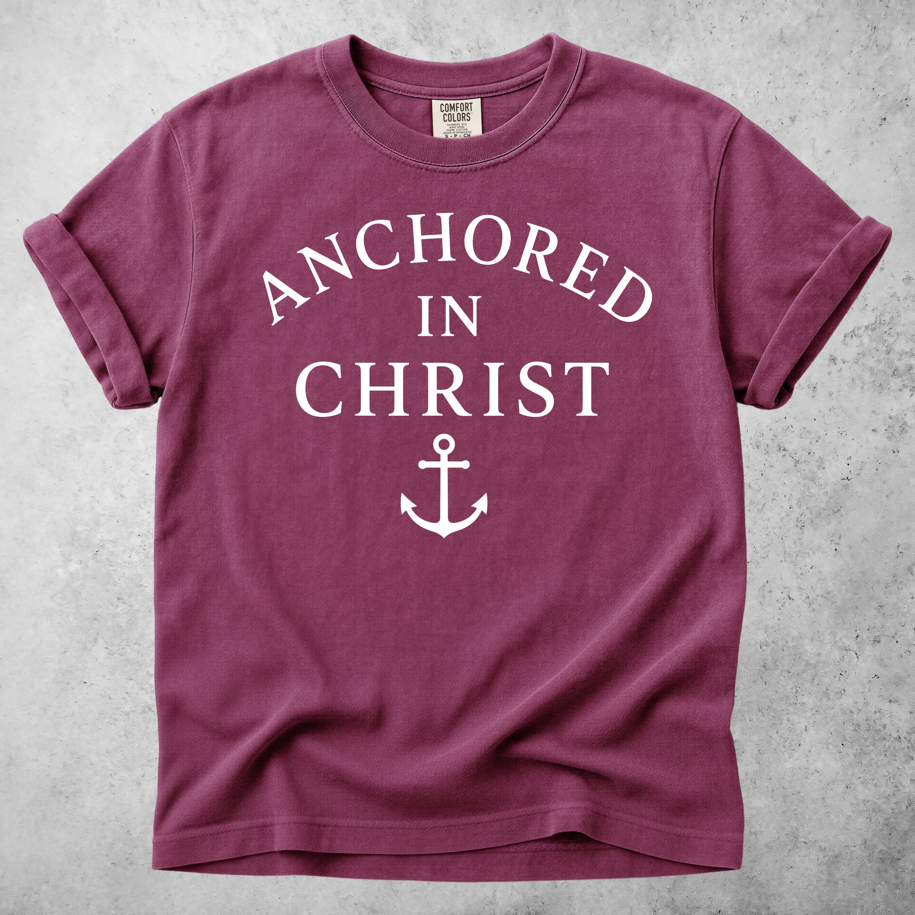 Printify T-Shirt Berry / S Anchored in Christ