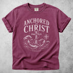 Printify T-Shirt Berry / S ANCHORED in CHRIST Hebrews 6:19