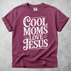 Printify T-Shirt Berry / S Cool Moms Love Jesus