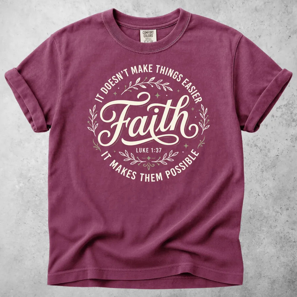 Printify T-Shirt Berry / S Faith T-Shirt