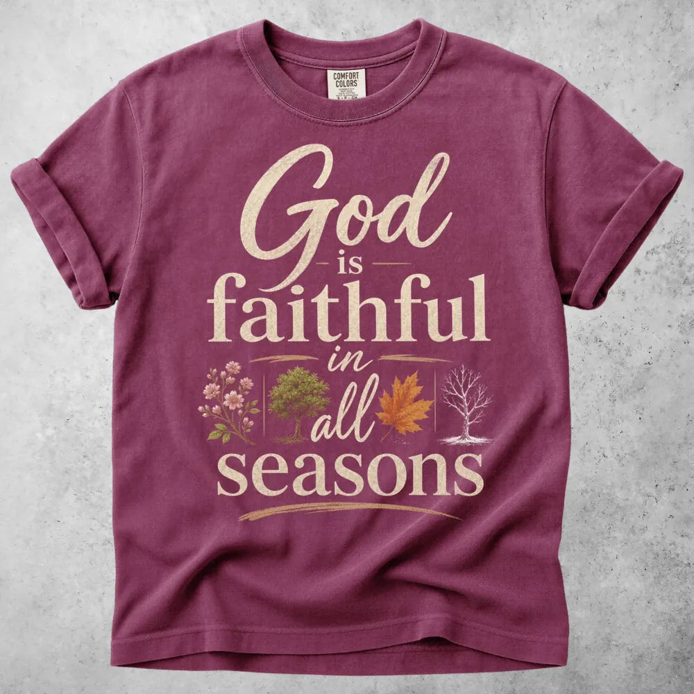 Printify T-Shirt Berry / S God Is Faithful T-Shirt