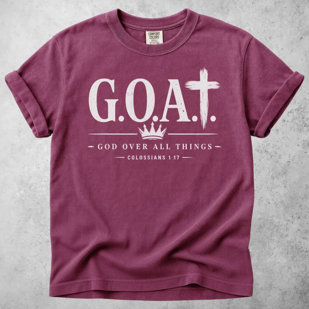 Printify T-Shirt Berry / S God Over All T-Shirt