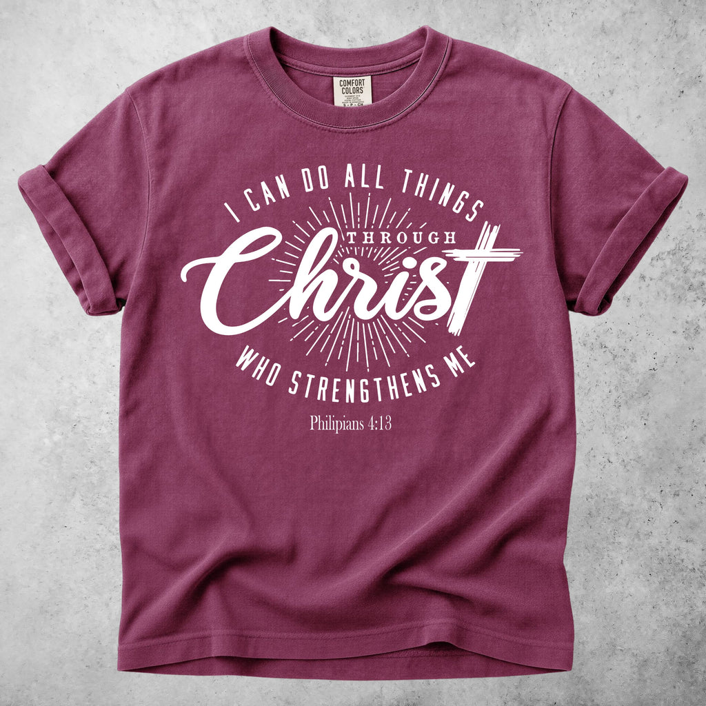 Printify T-Shirt Berry / S I Can Do All Things Through Christ