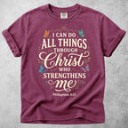 Printify T-Shirt Berry / S I Can Do All Things Through Christ T-Shirt