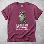 Printify T-Shirt Berry / S I Could Be Meaner But Jesus Said No - T-Shirt