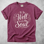 Printify T-Shirt Berry / S It Is Well with My Soul T-Shirt