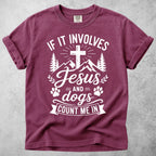 Printify T-Shirt Berry / S Jesus and Dogs T-Shirt