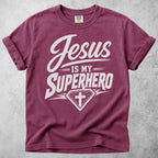 Printify T-Shirt Berry / S Jesus Is My Superhero T-Shirt