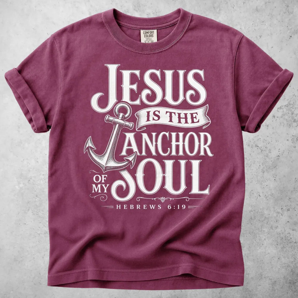 Printify T-Shirt Berry / S Jesus Is the Anchor T-Shirt