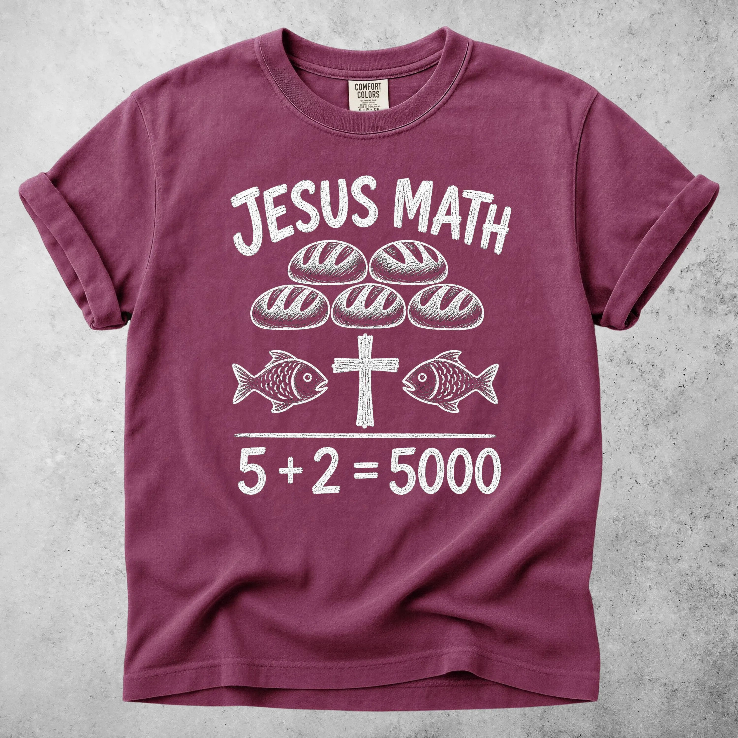 Printify T-Shirt Berry / S JESUS MATH - T-Shirt