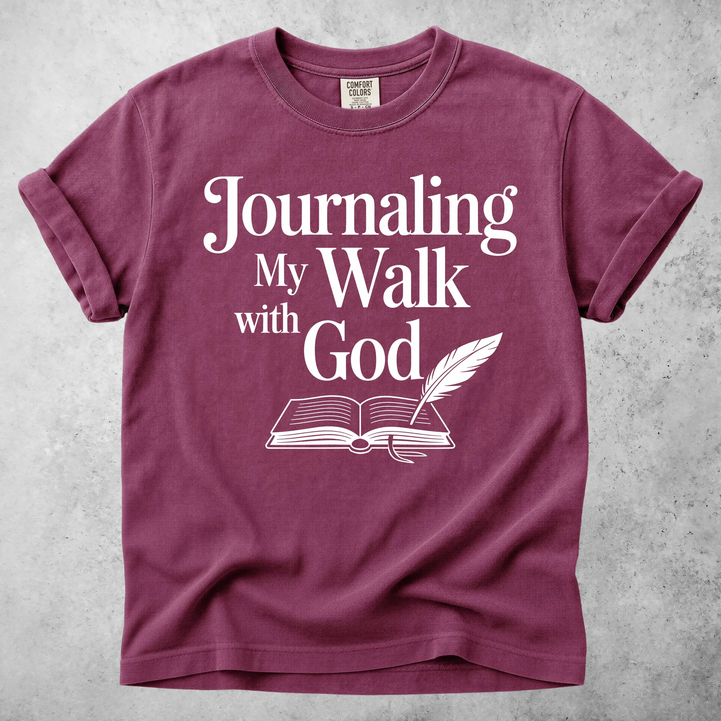 Printify T-Shirt Berry / S Journaling My Walk with God T-Shirt