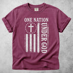 Printify T-Shirt Berry / S ONE NATION UNDER GOD T-Shirt