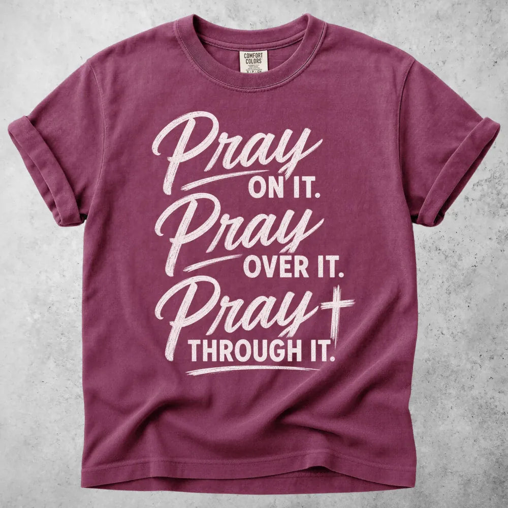 Printify T-Shirt Berry / S Pray On T-Shirt