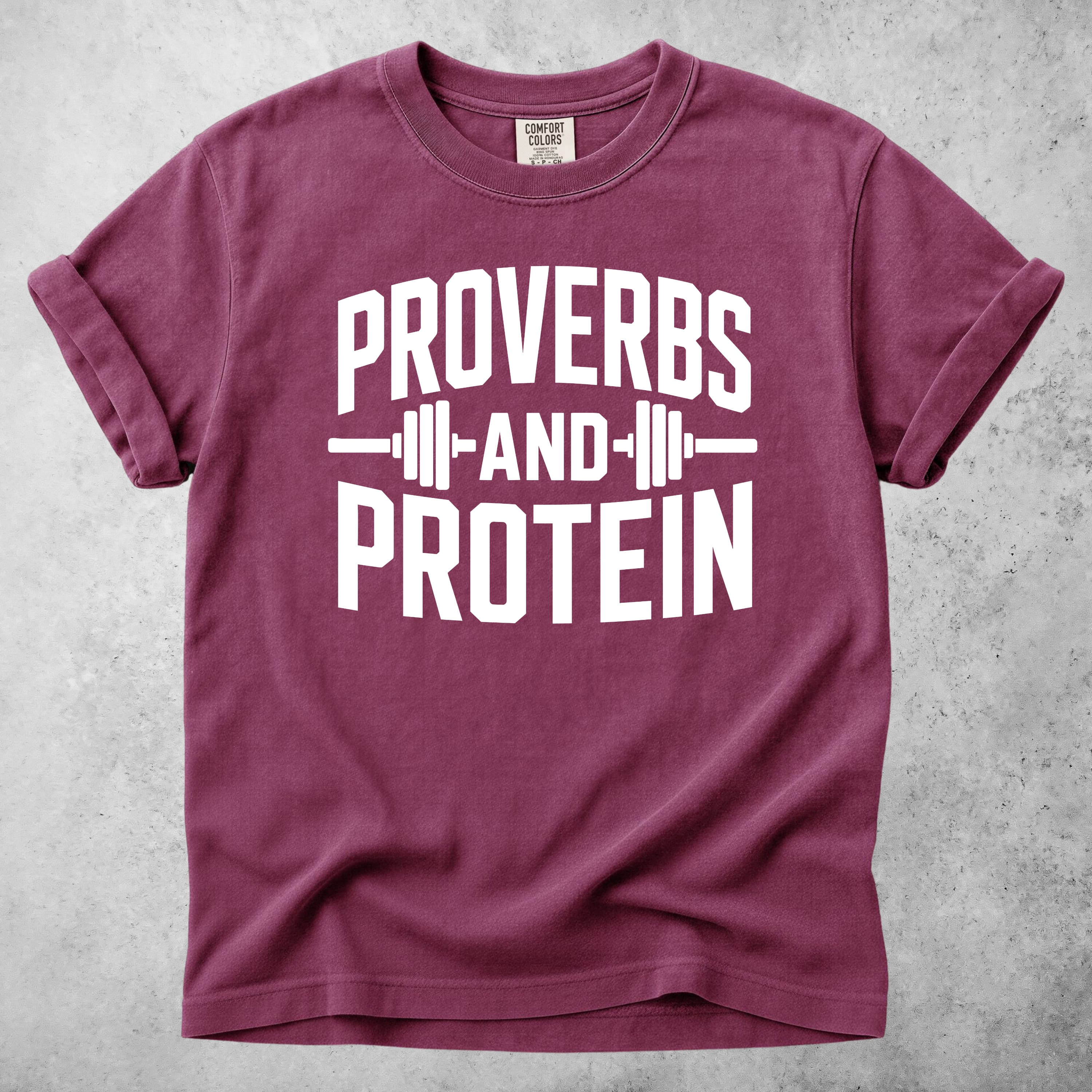 Printify T-Shirt Berry / S Proverbs and Protein T-Shirt