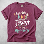 Printify T-Shirt Berry / S Teaching Kids About Jesus is My Ministry