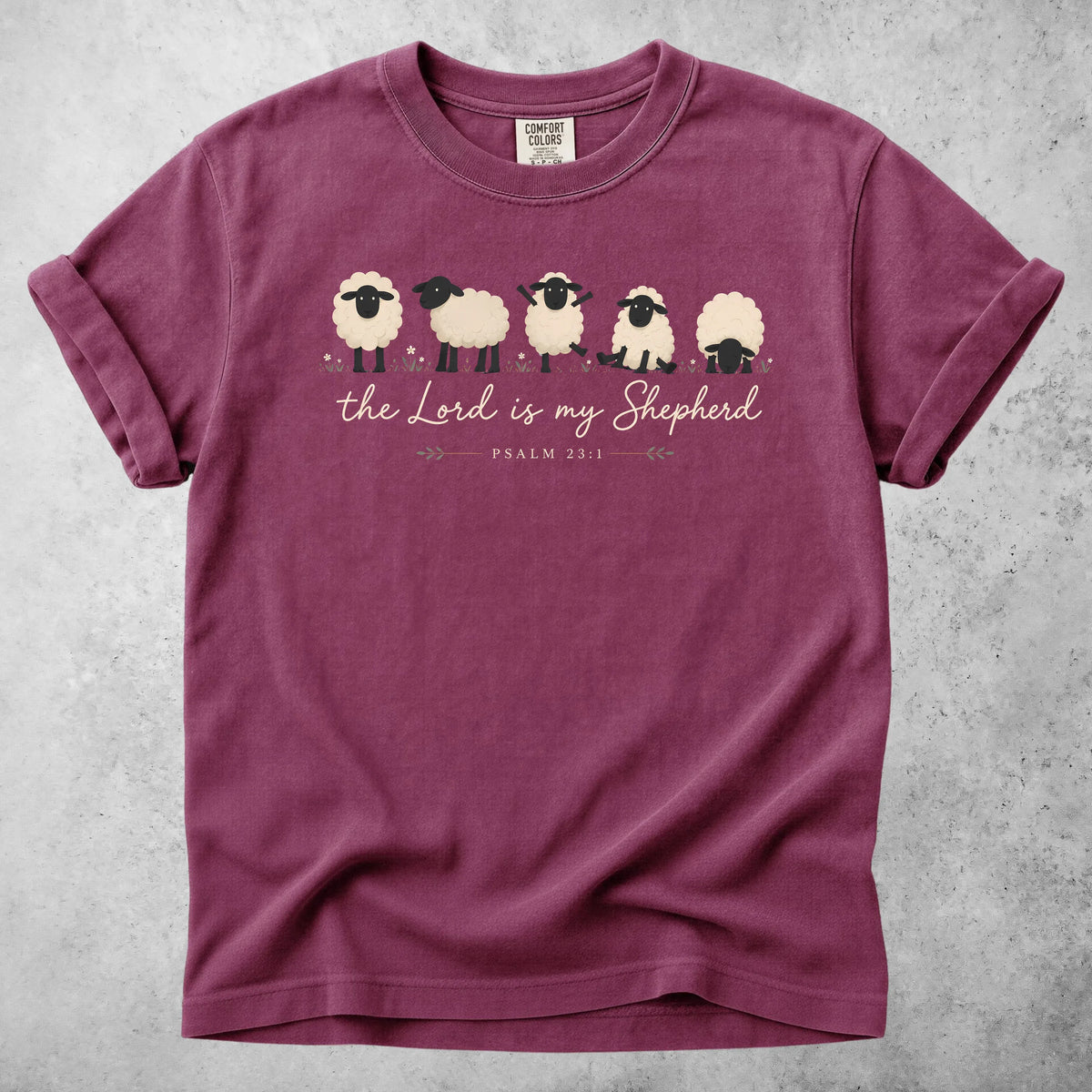 Printify T-Shirt Berry / S The Lord is My Shepherd T-Shirt