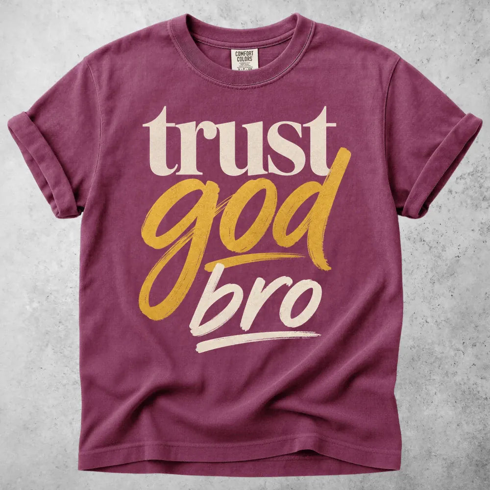 Printify T-Shirt Berry / S Trust God Bro T-Shirt