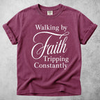 Printify T-Shirt Berry / S Walking by Faith
