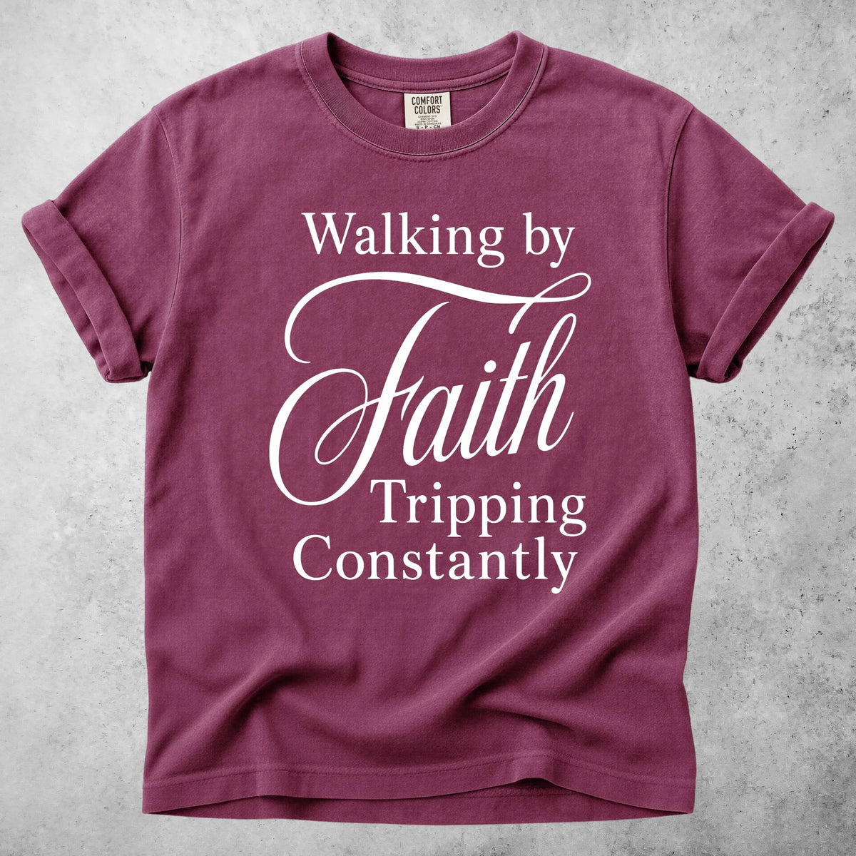 Printify T-Shirt Berry / S Walking by Faith
