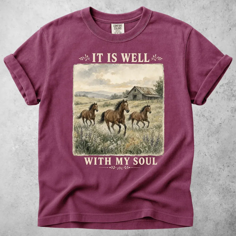 Printify T-Shirt Berry / S Well With Soul T-Shirt