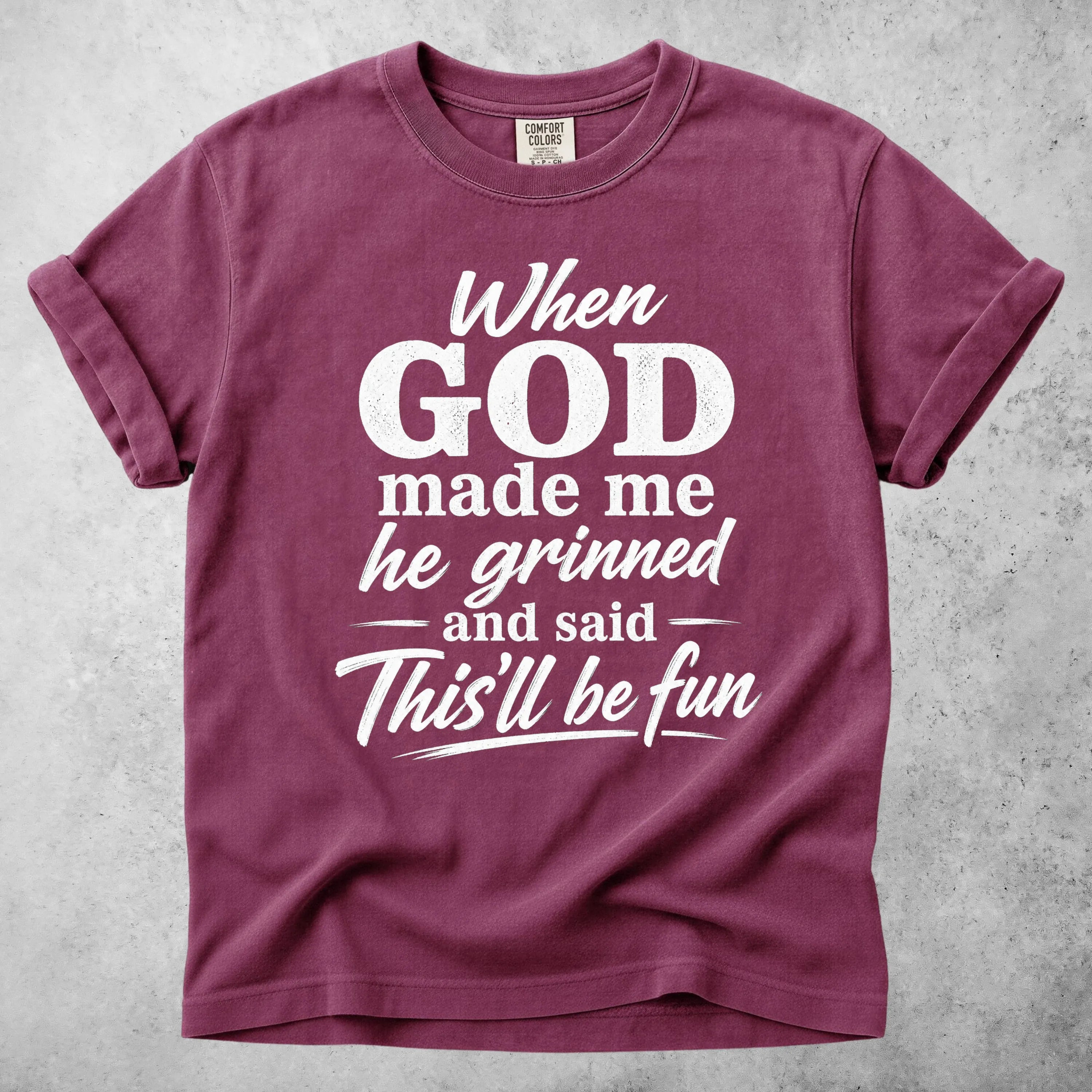 Printify T-Shirt Berry / S When GOD Made Me