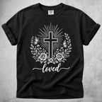 Printify T-Shirt Black / M Loved Christian T-Shirt