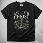 Printify T-Shirt Black / S ANCHORED in CHRIST Hebrews 6:19