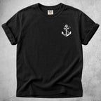 Printify T-Shirt Black / S Christian Anchor Cross