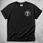 Printify T-Shirt Black / S Crown of Thorns Cross Christian Faith T-Shirt