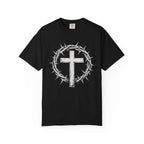 Printify T-Shirt Black / S crown of thorns cross christian faith T-Shirt