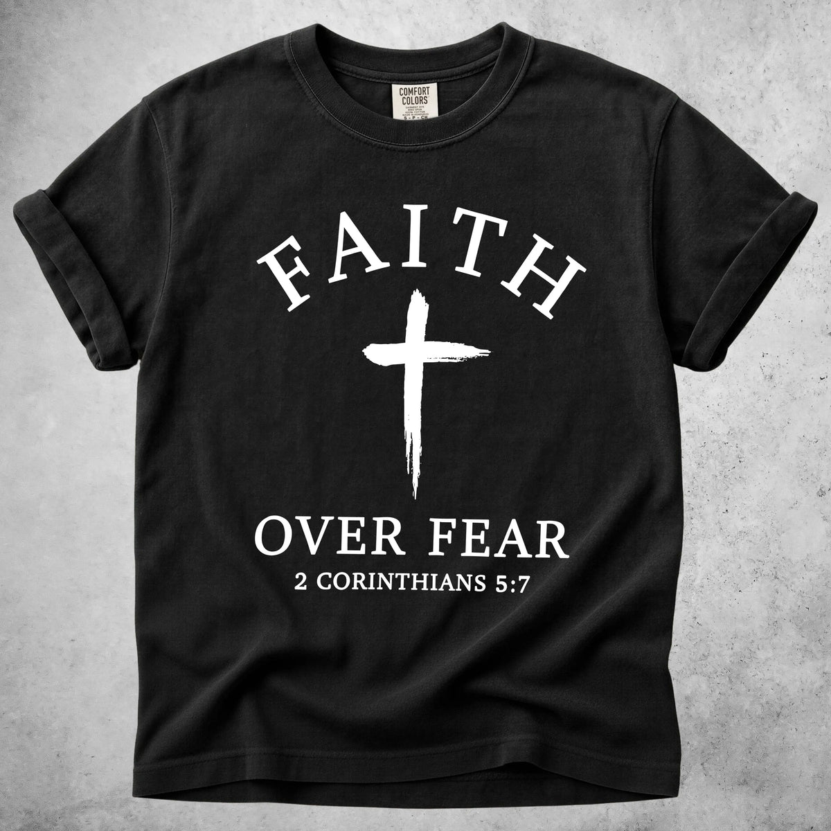 Printify T-Shirt Black / S FAITH OVER FEAR - T-Shirt