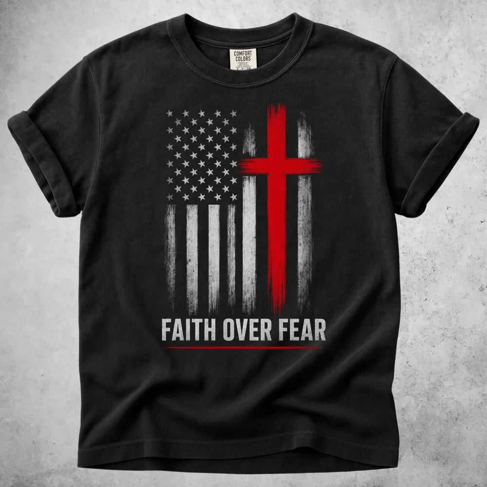 Printify T-Shirt Black / S Faith Over Fear T-Shirt