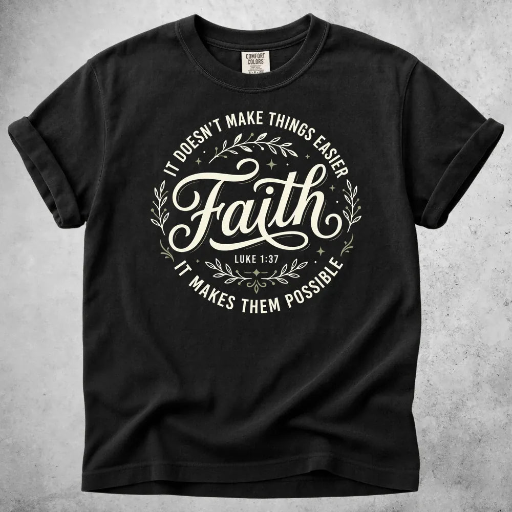 Printify T-Shirt Black / S Faith T-Shirt